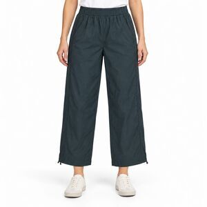 Athleta Wind Rain Pants Elastic Waist Side Zip Ankle Blue M